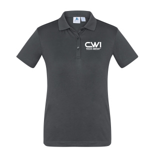 CWI golf shirt tech mesh grey